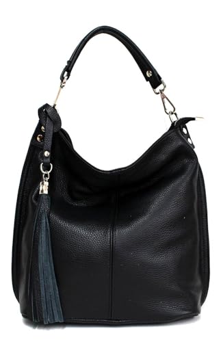 OBC Made IN Italy Damen XL Leder Tasche Business Shopper Schultertasche Ledertasche Umhängetasche Handtasche Nappaleder Schwarz OBC Made IN Italy Damen XL Leder Tasche Business Shopper Schultertasche Ledertasche Umhängetasche Handtasche Nappaleder Schwarz von ITALYSHOP24