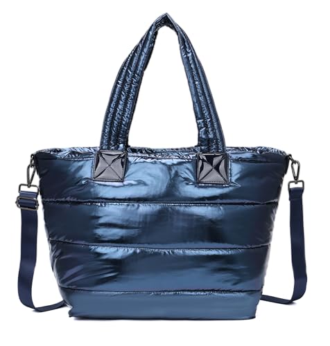 OBC XXL Damen Tasche Nylontasche Shopper Schultertasche Umhängetasche Beuteltasche Handtasche Weekender Reisetasche Shopping Bag Dunkelblau OBC XXL Damen Tasche Nylontasche Shopper Schultertasche Umhängetasche Beuteltasche Handtasche Weekender Reisetasche Shopping Bag Dunkelblau von ITALYSHOP24