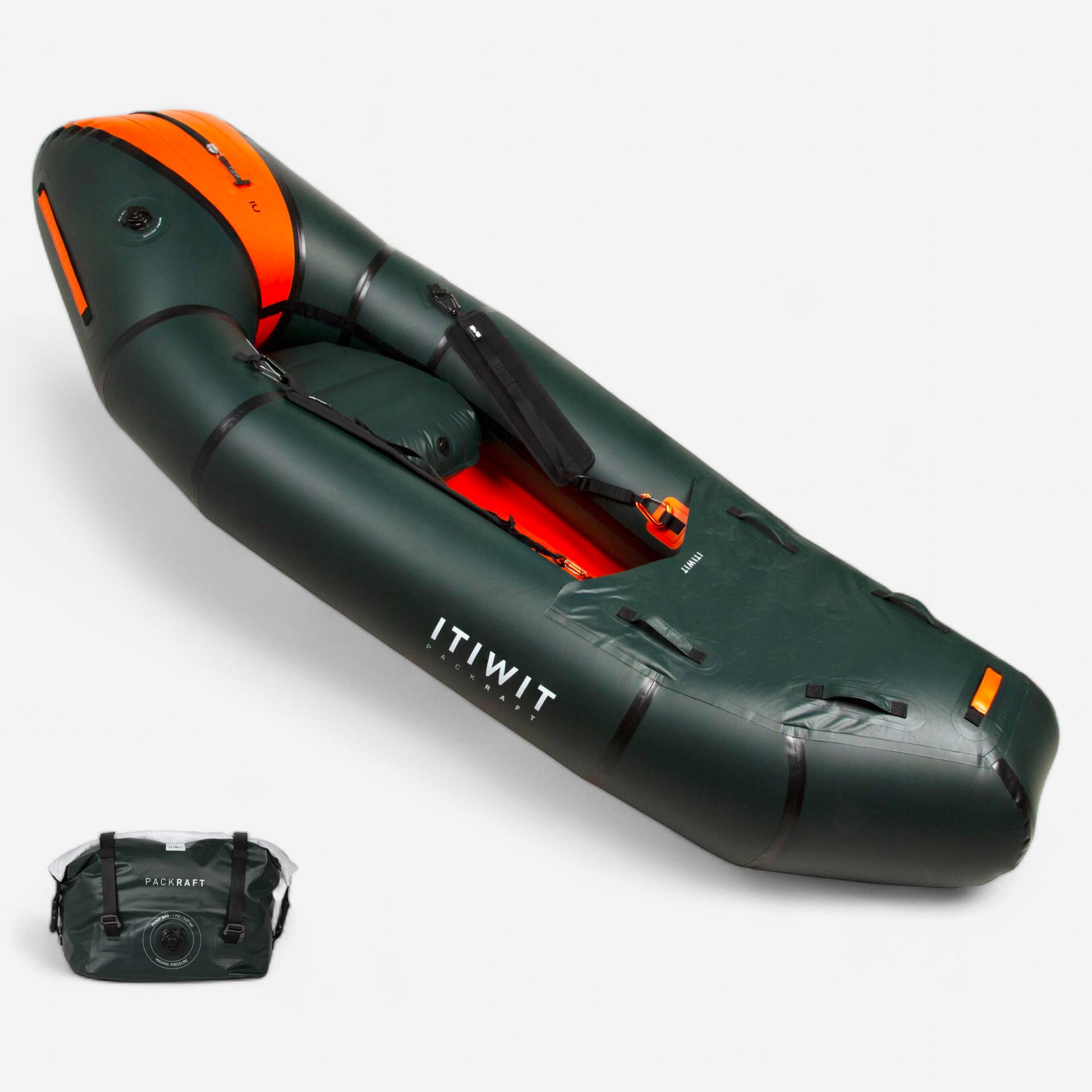 Kajak Packraft 500 aufblasbar TPU Fluss wasserdichter RV 1-Sitzer - PR500 Kajak Packraft 500 aufblasbar TPU Fluss wasserdichter RV 1-Sitzer - PR500 von ITIWIT