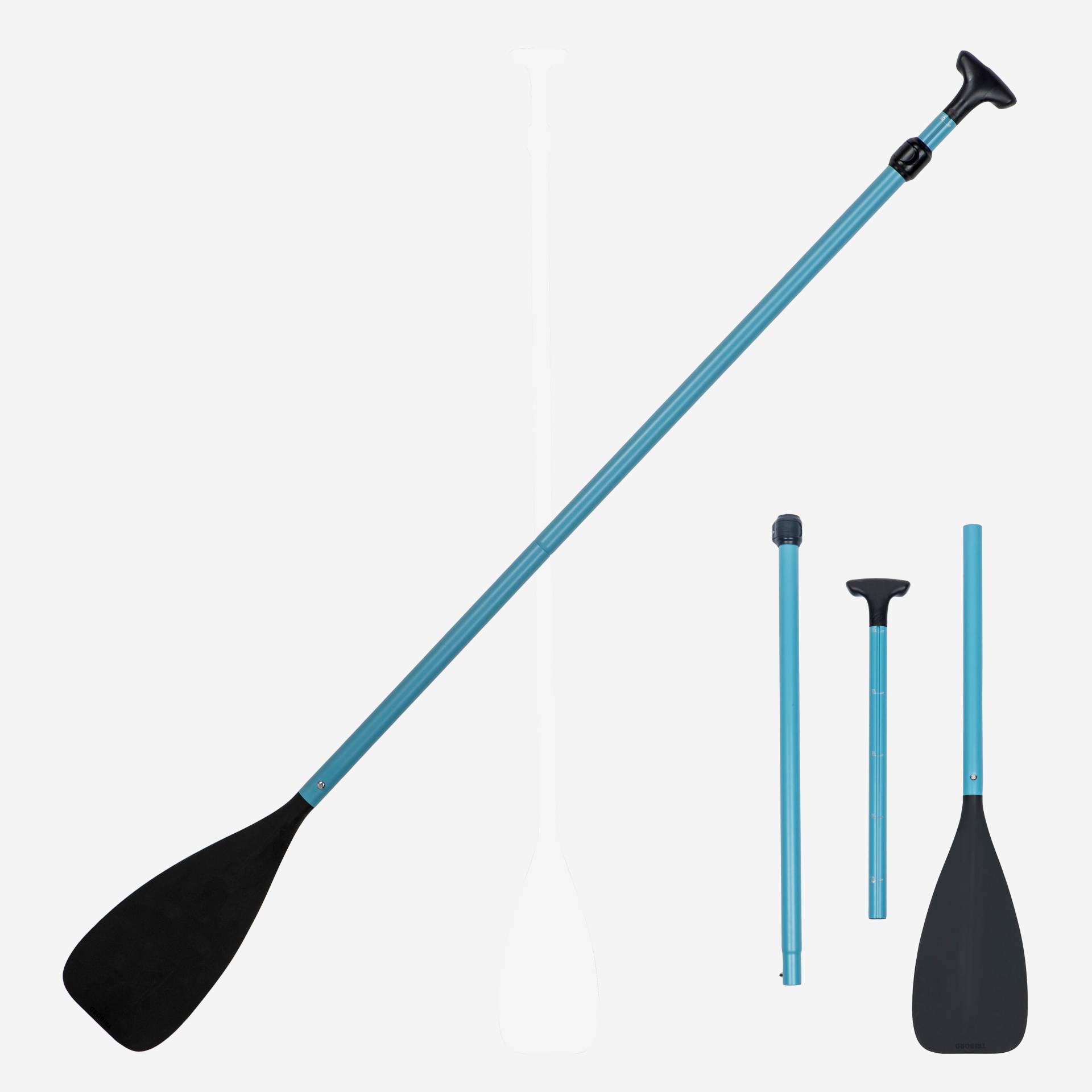 Paddel Stand Up Paddle 3-teilig 165–205 cm - 100 blau Paddel Stand Up Paddle 3-teilig 165–205 cm - 100 blau von ITIWIT