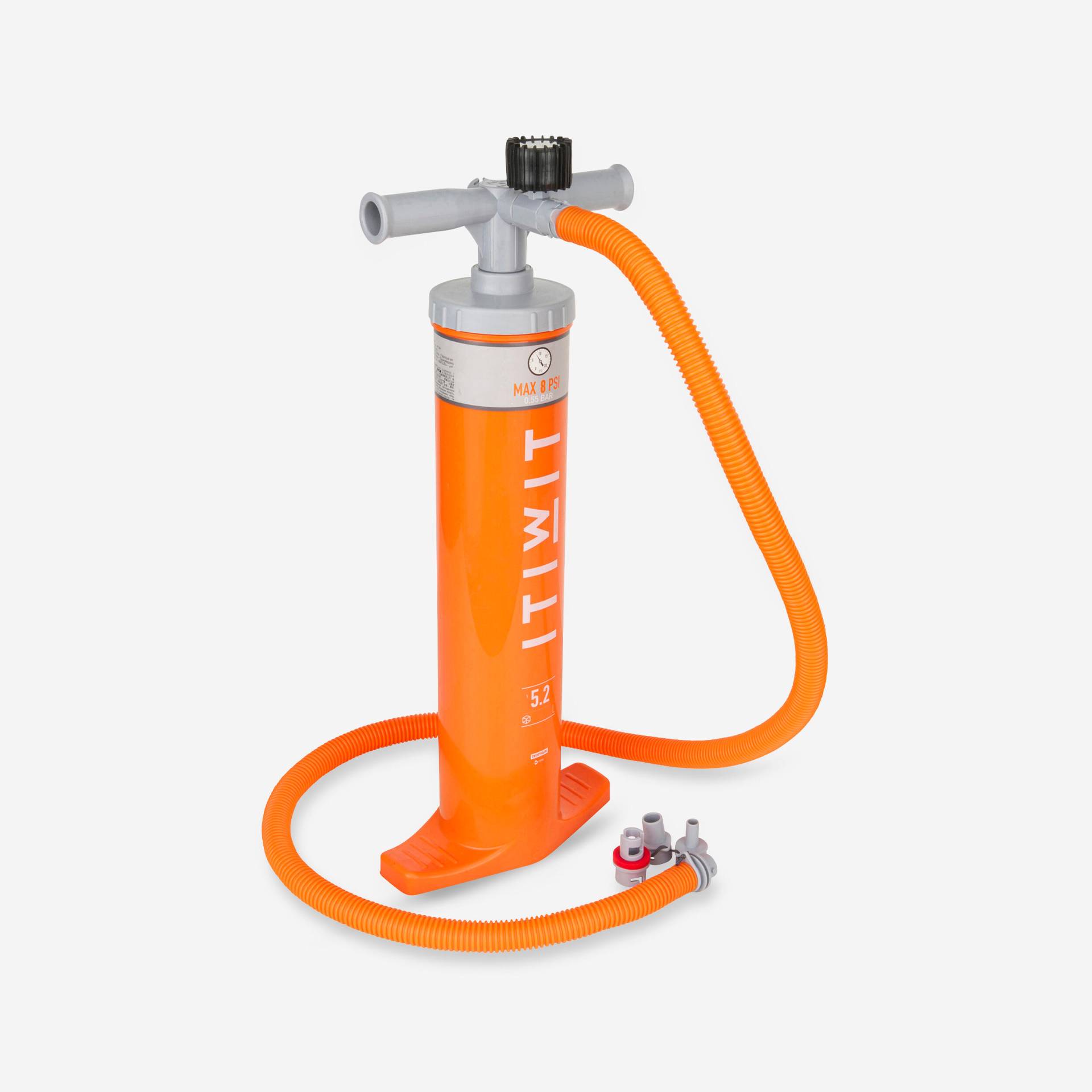 Pumpe Kajak Doppelhub 8 PSI 2 × 2.6 L - orange Pumpe Kajak Doppelhub 8 PSI 2 × 2.6 L - orange von ITIWIT