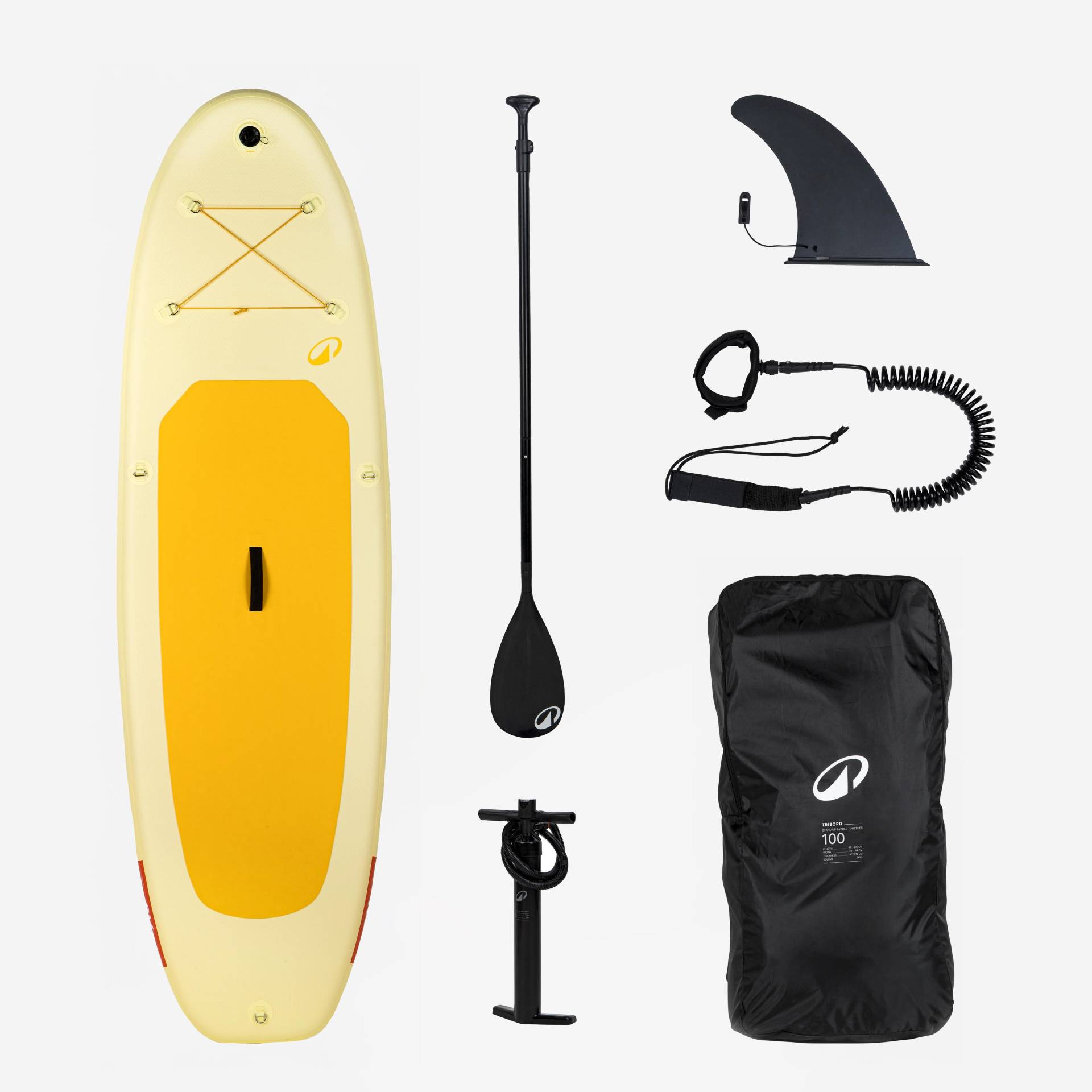 SUP Set Stand up Paddle aufblasbar 9'6 für 1 Person bis 80 kg - 100 gelb SUP Set Stand up Paddle aufblasbar 9'6 für 1 Person bis 80 kg - 100 gelb von ITIWIT