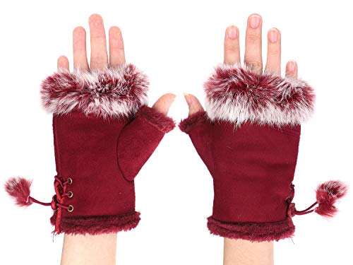 ITODA Handschuhe Fingerlose Damen Armstulpen Winter Fell Winterhandschuhe Halb Fingerhandschuhe mit Daumenloch Schreibhandschuhe Warm Fäustlinge Kurz Halbhandschuhe Tippen Fahrrad Geschenk Fahren ITODA Handschuhe Fingerlose Damen Armstulpen Winter Fell Winterhandschuhe Halb Fingerhandschuhe mit Daumenloch Schreibhandschuhe Warm Fäustlinge Kurz Halbhandschuhe Tippen Fahrrad Geschenk Fahren von ITODA