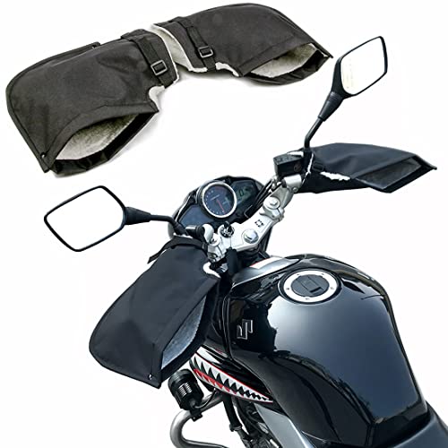 ITODA Lenker Handshuhe Motorrad Lenkerstulpen Winter Universal Lenkerhandschuhe Plüschfutter Lenkermuffen Warm Handmuff Thermo Fahrradhandschuhe Motorradlenker Handwärmer Stulpen für Fahrrad Roller von ITODA