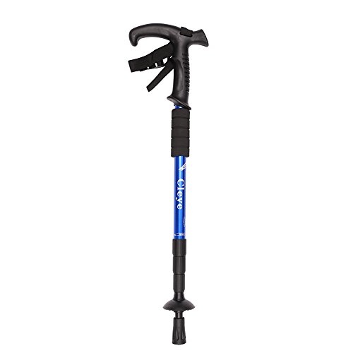 ITODA Wanderstöcke Trekkingstöcke 51-110cm verstellbar T-Griff leicht Wanderstock mit Anti-Rutsch Antishock Suspendierung für Schnee Bergsteigen Walking Outdoor Klettern Backpacking Blau ITODA Wanderstöcke Trekkingstöcke 51-110cm verstellbar T-Griff leicht Wanderstock mit Anti-Rutsch Antishock Suspendierung für Schnee Bergsteigen Walking Outdoor Klettern Backpacking Blau von ITODA