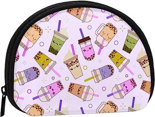 Niedliches Cartoon-Bubble-Tea-Muster für Damen und Mädchen, niedliche modische Geldbörse, Geldbörse, Tasche, Kleingeldtasche, Schlüsselhalter Niedliches Cartoon-Bubble-Tea-Muster für Damen und Mädchen, niedliche modische Geldbörse, Geldbörse, Tasche, Kleingeldtasche, Schlüsselhalter von IUBBKI