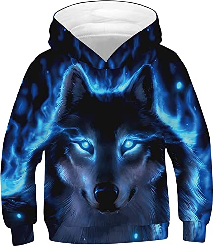 IUERVPS Kinder 3D Hoodies Animal Print Sweatshirt mit Tasche(3,160) von IUERVPS