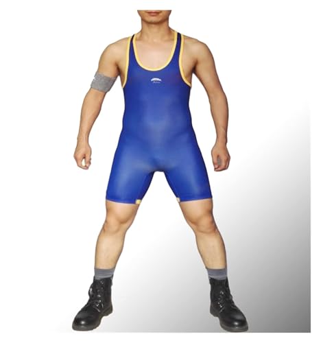 Wrestling-Singlet, einteilig, ärmellos, for Herren, Wrestling-Singlet, Fitnessstudio, Sportbekleidung, Bodysuit, Turnanzug, Unterwäsche, Gewichtheber-Outfit, einteilige Wrestling-Ausrüstung(XXL) von IUERVPS