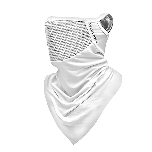 Earloop Half Faces Covers Ice Silk -Schutz Bandana-Schal Einweg Overall (White, One Size) von IUNSER