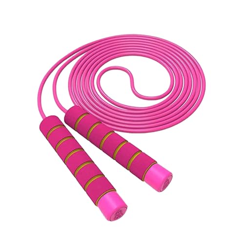 Springseil, Verstellbare Seilspringen Seilspringen Mit Hautfreundlichen Weich Griffen Für Jungen and MäDchen, Seilspringen Für Fitness, Training, Spiel (Pink, One Size) von IUNSER