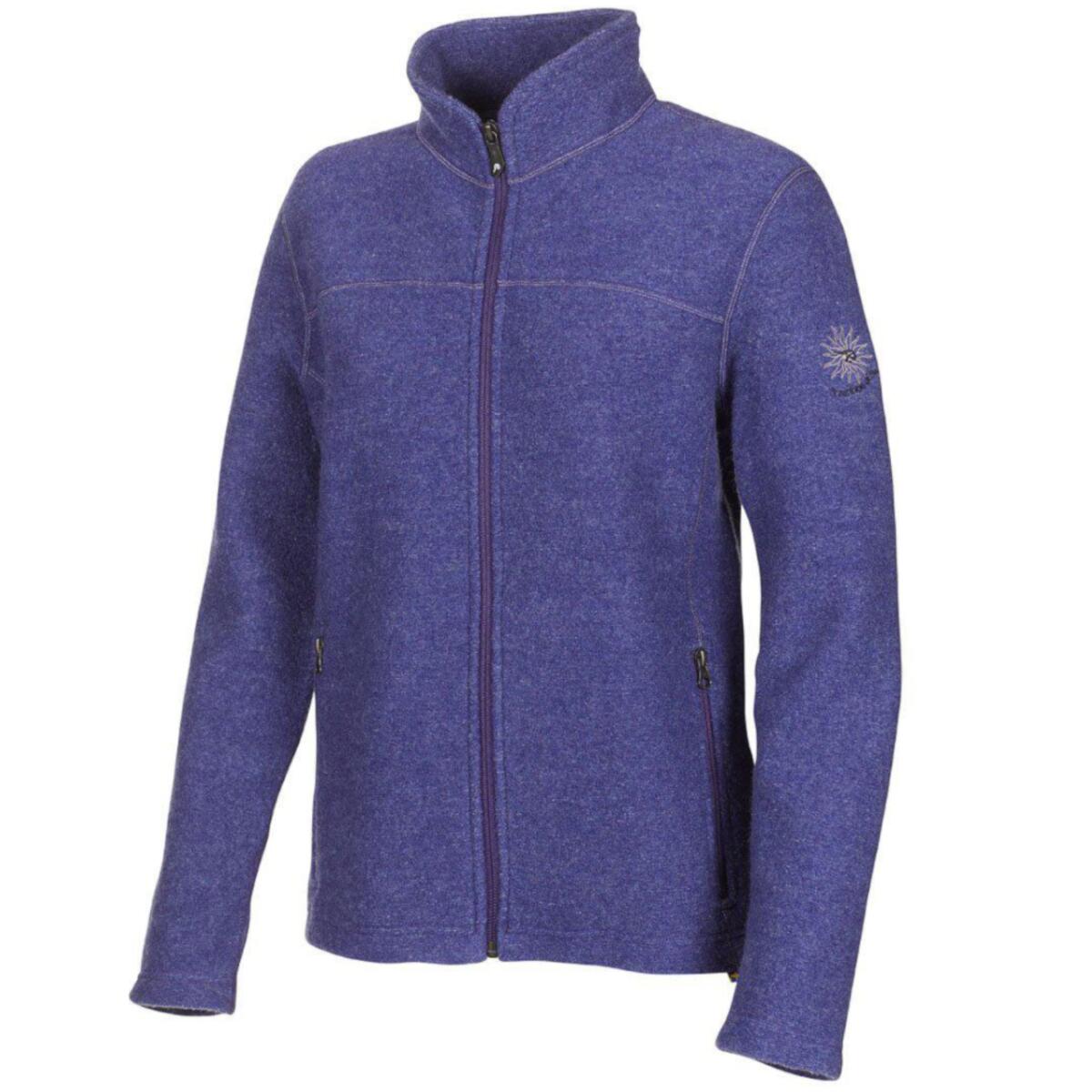 Beata Damen Woll-Full-Zip-Weste Purple Haze - Lila von IVANHOEOEFSWEDEN