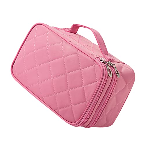 IWOWHERO 1 Stück Tragbarer Doppellagiger Kulturbeutel wasserdichte Make Up Tasche Mit Spiegel Einfache Aufbewahrung Für Reisen Und Alltag Ideal Für ädchen Und Frauen von IWOWHERO