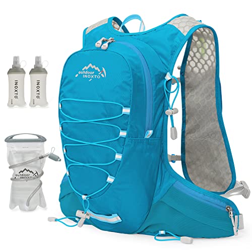 IX INOXTO Lauf-Trinkweste für Männer und Frauen, Wasserrucksack zum Laufen, 3 l Laufen, Trinkrucksack für Trailrunning, Marathon, Rennen, Wandern (Himmelblau) von IX INOXTO