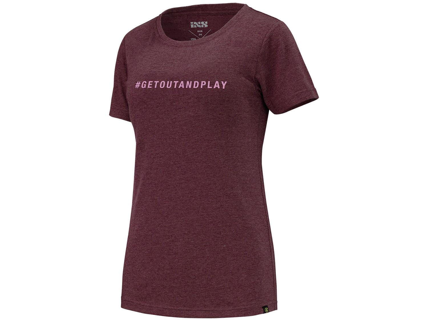 Getoutandplay Women Organic Cotton T-Shirt - Raisin von IXS