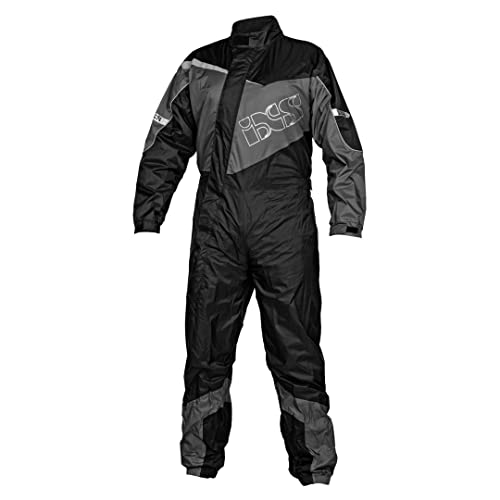 IXS 1.0 1-Teiler Motorrad Regenkombi, schwarz/grau, XXXXL von IXS