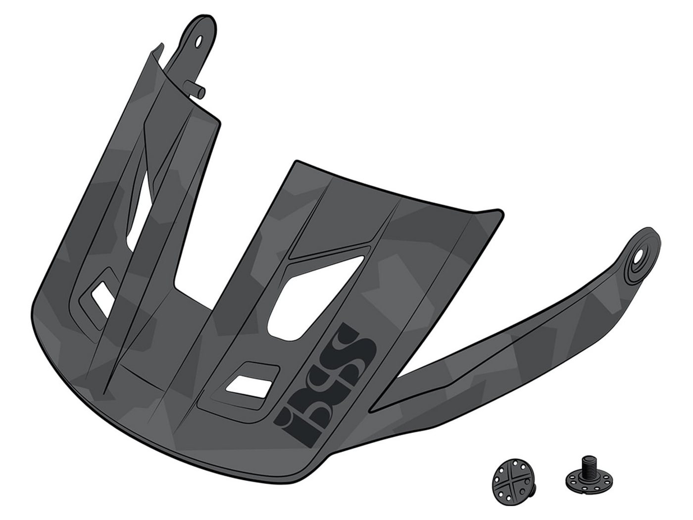 IXS Helmvisier Trigger AM Visier + Pins - Schwarz/Camo von IXS