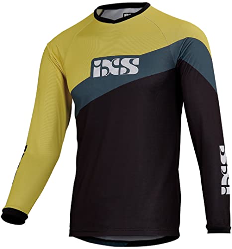IXS Race Kids Jersey Black-Yellow KM (140) T-Shirt, Erwachsene Unisex, Gelb, M von IXS