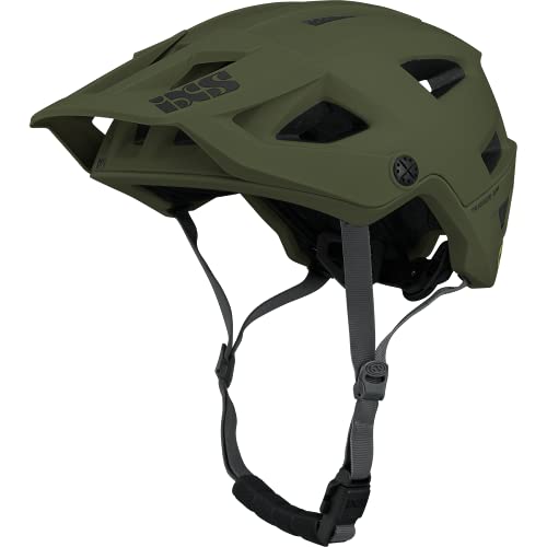 IXS Trigger Am MIPS MTB/E-Bike/Cycle Helm, Olive, Taille SM (54-58cm) von IXS