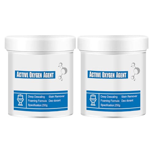 IXYHKB Toilet Active Oxygen Agent, 2PCS WC Reiniger Schaum, Toilette Aktiv Sauerstoff Mittel, Schäumender Reiniger für die Toilette, Kalkentferner Urinsteinlöser für Glanz und Frischen Duft (250g) von IXYHKB