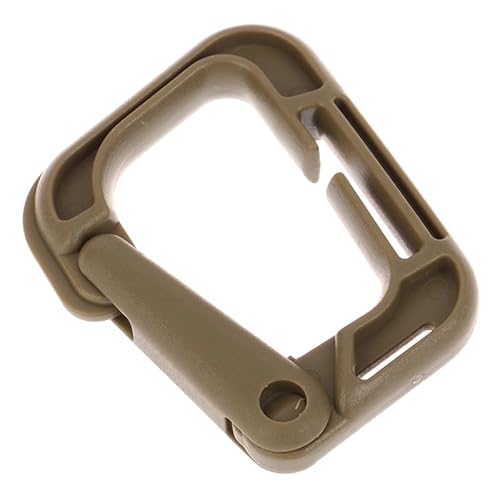 IYSHOUGONG 1 x QuickDraw Mountain Buckle Clips Taktischer D-Ring-Haken Militärschloss zum Aufhängen von Karabinerhaken für Schlüssel, Anhänger, Klettern mit Ring von IYSHOUGONG