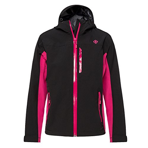 Izas Dahlia Regenjacke für Damen M Schwarz/Fuchsia von IZAS