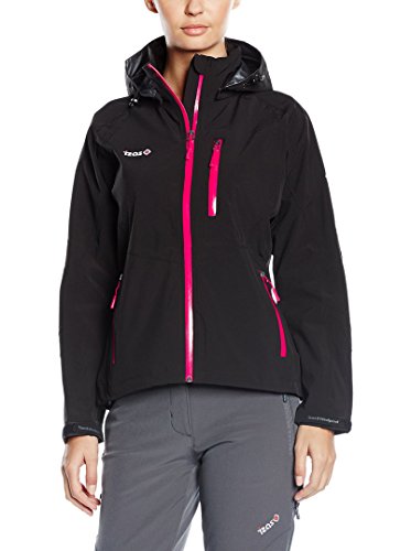 IZAS Damen Ista wasserdichte Jacke, schwarz/pink, S von IZAS