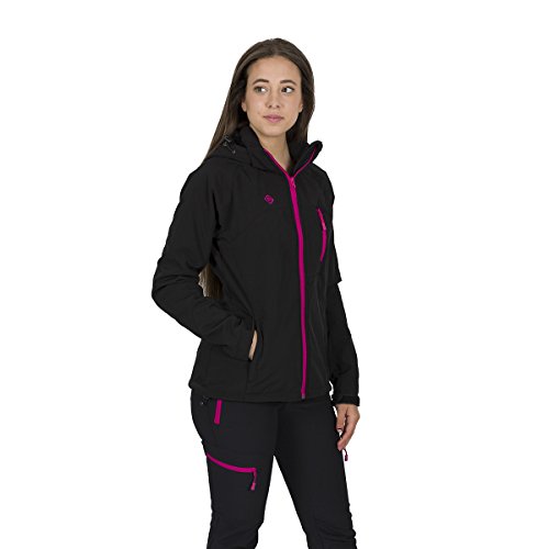 Izas Oland Damen Softshelljacke S Schwarz/Fuchsia von IZAS