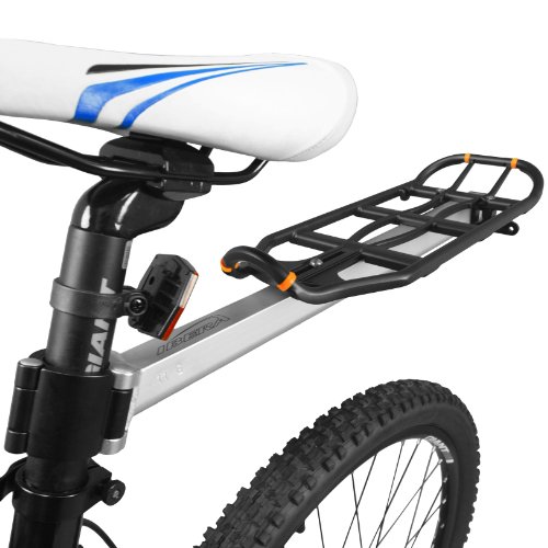 Ibera Länge-einstellbarer Fahrrad Gepäckträger, Sattelstütze Heckablage, Schwarz Ibera Länge-einstellbarer Fahrrad Gepäckträger, Sattelstütze Heckablage, Schwarz von Ibera