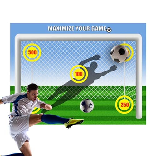 Ibuloule Fußball-Fußball-Trainingsmatte,Fußball-Trainingsmatte - Fußball-Trainingsausrüstung, Wurf-Fußballtor-Spiel,Kick Hit Rate Training Pad Fußball-Trainingsmatte für alle Niveaus von Ibuloule