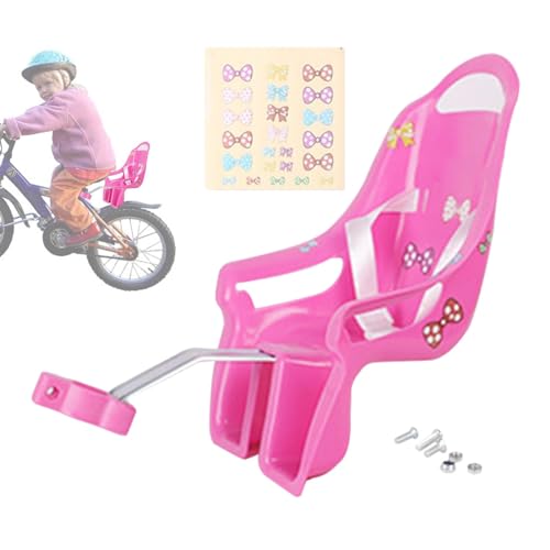 Ibuloule Kinderfahrrad Puppensitz mit DIY Aufkleber für Mädchen, Fahrrad Puppen Sitz, Kinderfahrrad Zubehör von Ibuloule