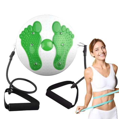 Ibuloule Taillen-Whisper-Trainingsgerät, Twist Board,Twist-Übungsbrett mit Spannseil, Fußmassage | Bauchtrainingsgeräte zur Körperformung und Stärkung des Bauches von Ibuloule