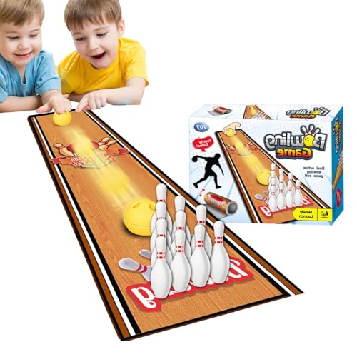 Ibuloule Tisch-Bowling, Tisch-Curling-Spiel - Tisch-Shuffleboard | Kleines Indoor-Desktop-Golfspiel, lehrreiches Tisch-Bowlingspiel für Kinder und Erwachsene von Ibuloule