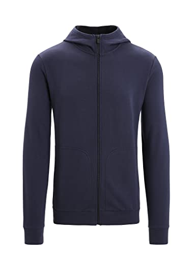 Icebreaker Langärmeliges Sweatshirt mit Reißverschluss und Kapuze Central Classic Herren - Midlayer Merinowolle Oberteil, Zip up Sweatshirt, Laufshirt - Midnight Navy, L Icebreaker Langärmeliges Sweatshirt mit Reißverschluss und Kapuze Central Classic Herren - Midlayer Merinowolle Oberteil, Zip up Sweatshirt, Laufshirt - Midnight Navy, L von Icebreaker