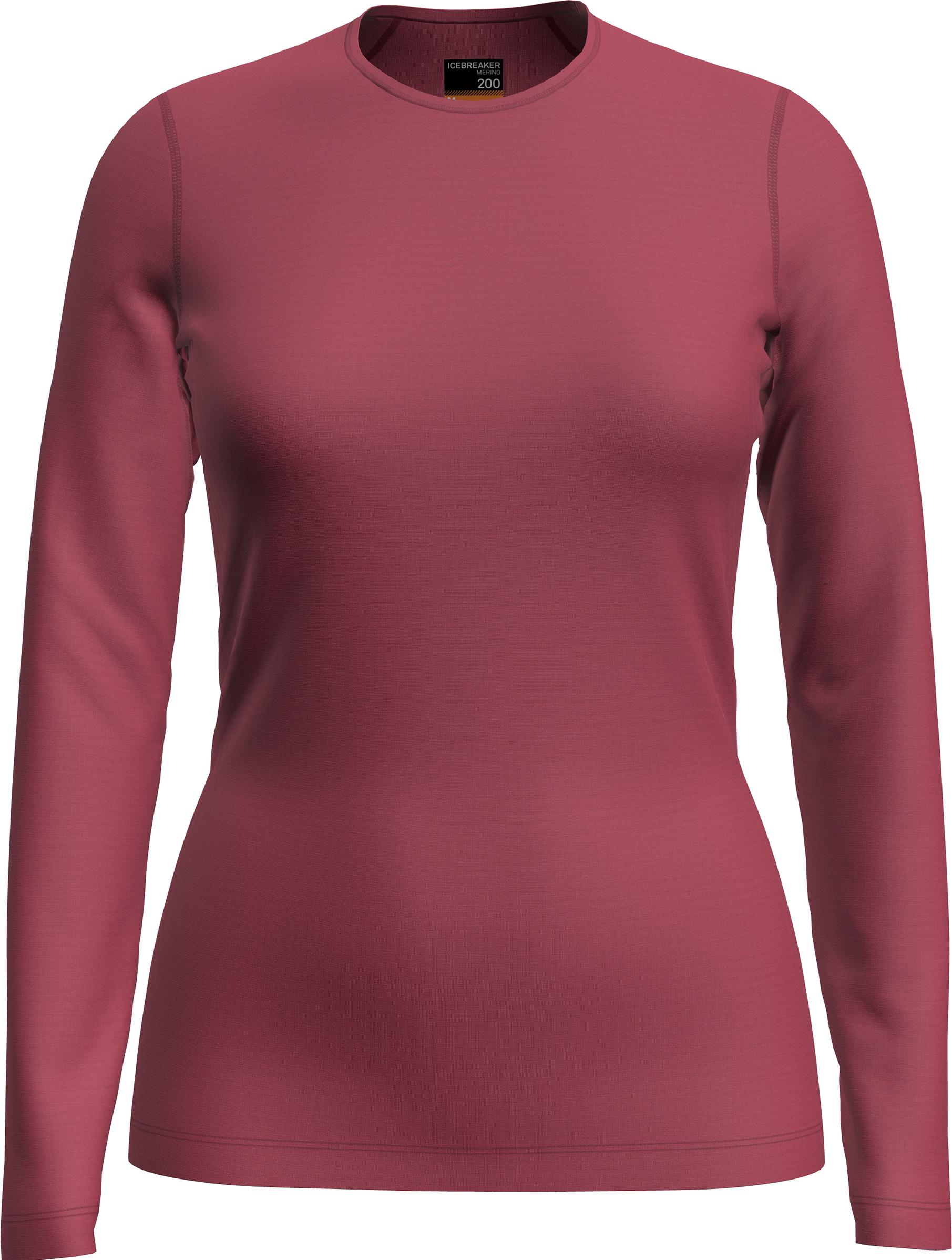 Icebreaker, Damen, Funktionsshirt, Women's 200 Oasis L/S Crewe (S), Rosa, S von Icebreaker