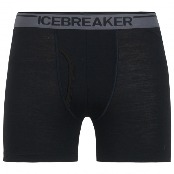 Icebreaker - Anatomica Boxers with Fly - Merinounterwäsche Gr XL schwarz von Icebreaker