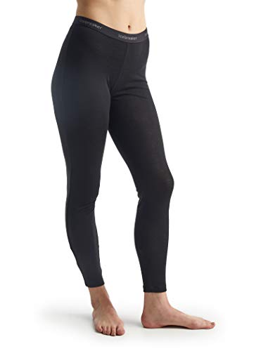 Icebreaker Damen Everyday Leggings - Lange Sportleggins - 100% Merinowolle Base Layer - Schwarz, L von Icebreaker