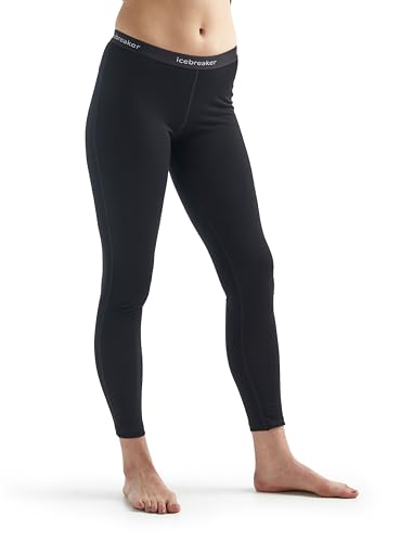 Icebreaker Damen Funktionshose 200 Oasis Leggings, Black, L, 104383001L von Icebreaker