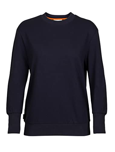 Icebreaker Damen Central II Pullover - Sweatshirt Damen - Merinowolle Mid Layer - Mitternachtsmarine, XS von Icebreaker