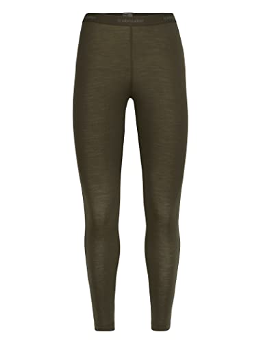 Icebreaker Damen Everyday Leggings - Lange Sportleggins - 100% Merinowolle Base Layer - Loden, M von Icebreaker