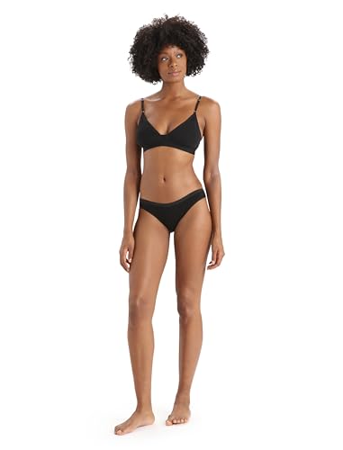 Icebreaker Damen Siren Bikinihose - Slip Damen - Merinowolle Unterwäsche - Schwarz, XL Icebreaker Damen Siren Bikinihose - Slip Damen - Merinowolle Unterwäsche - Schwarz, XL von Icebreaker