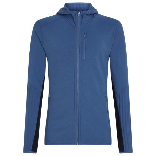 Icebreaker - Descender L/S Zip Hood - Fleecejacke Gr M blau von Icebreaker