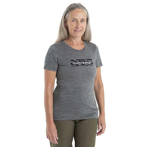 Icebreaker Glacial Flow T-Shirt Gritstone Hthr XS von Icebreaker