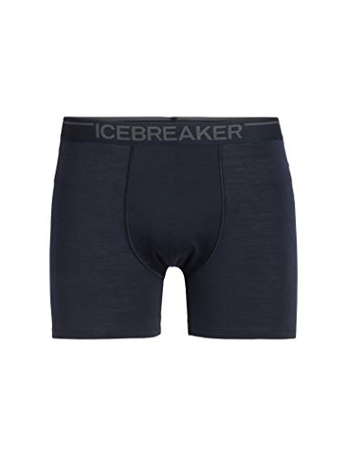 Icebreaker Herren Anatomica Boxershorts - Herren Unterhosen - Merinowolle Unterwäsche - Midnight Navy, XXL von Icebreaker