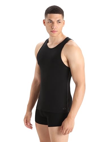 Icebreaker Herren Anatomica Tank Top - Sporttop - Merinowolle Unterwäsche - Schwarz/Monsoon, S Icebreaker Herren Anatomica Tank Top - Sporttop - Merinowolle Unterwäsche - Schwarz/Monsoon, S von Icebreaker