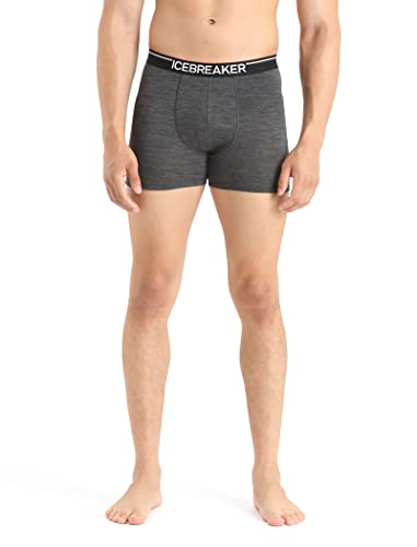 Icebreaker Herren Anatomica Boxershorts - Herren Unterhosen - Merinowolle Unterwäsche - Jet Heather, S Icebreaker Herren Anatomica Boxershorts - Herren Unterhosen - Merinowolle Unterwäsche - Jet Heather, S von Icebreaker