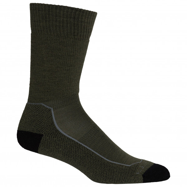 Icebreaker - Hike+ Medium Crew - Wandersocken Gr M oliv/schwarz von Icebreaker