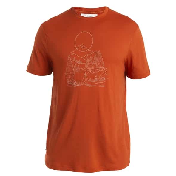 Icebreaker M Merino 150 Tech Lite III Tee Sunset Camp Herren (Orange XXL ) T-Shirts von Icebreaker