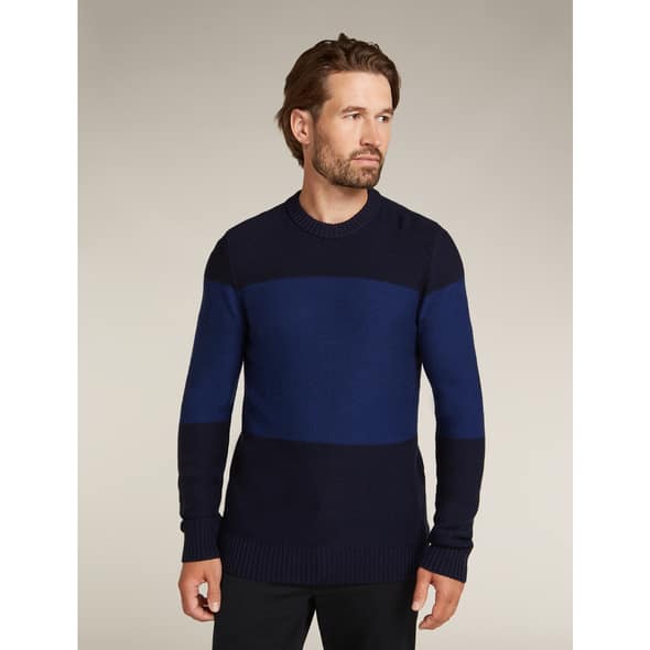 Icebreaker Men Waypoint Crewe Sweater Herren (Dunkelblau L ) Skibekleidung von Icebreaker