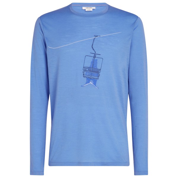 Icebreaker - Merino 150 Tech Lite L/S Tee Bear Lift - Merinoshirt Gr L;M;S;XL blau;schwarz von Icebreaker