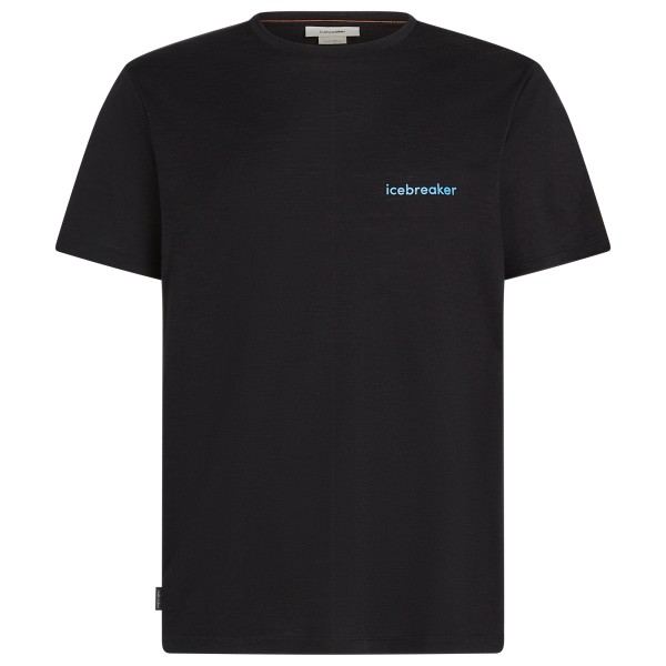 Icebreaker - Merino 150 Tech Lite S/S Tee IB Wordmark - Merinoshirt Gr L schwarz von Icebreaker